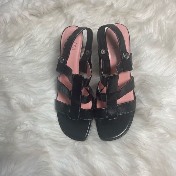 Circa Joan & David leather strappy sling back sandals SZ8M - Picture 4 of 10